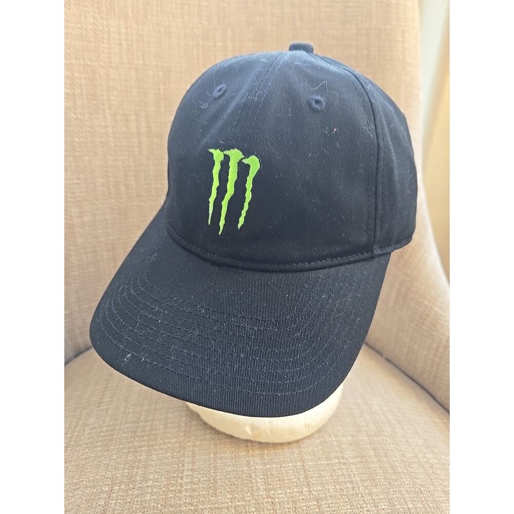Monster Energy Drink Black New! Y2K Baseball Hat Cap Embroidered One Size